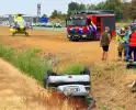 Auto eindigt in sloot na ongeval