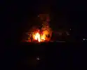 Brand in bosschages leidt tot flinke vlammenzee
