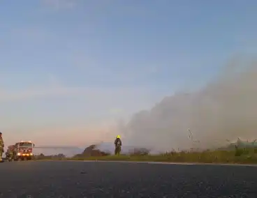 Grote rookontwikkeling door brand