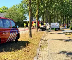 Auto in brand tijdens rit