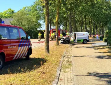 Auto in brand tijdens rit