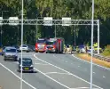 Bermbrand langs snelweg zorgt voor veel verkeershinder