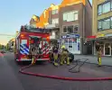 Bankstel en bosschages in brand