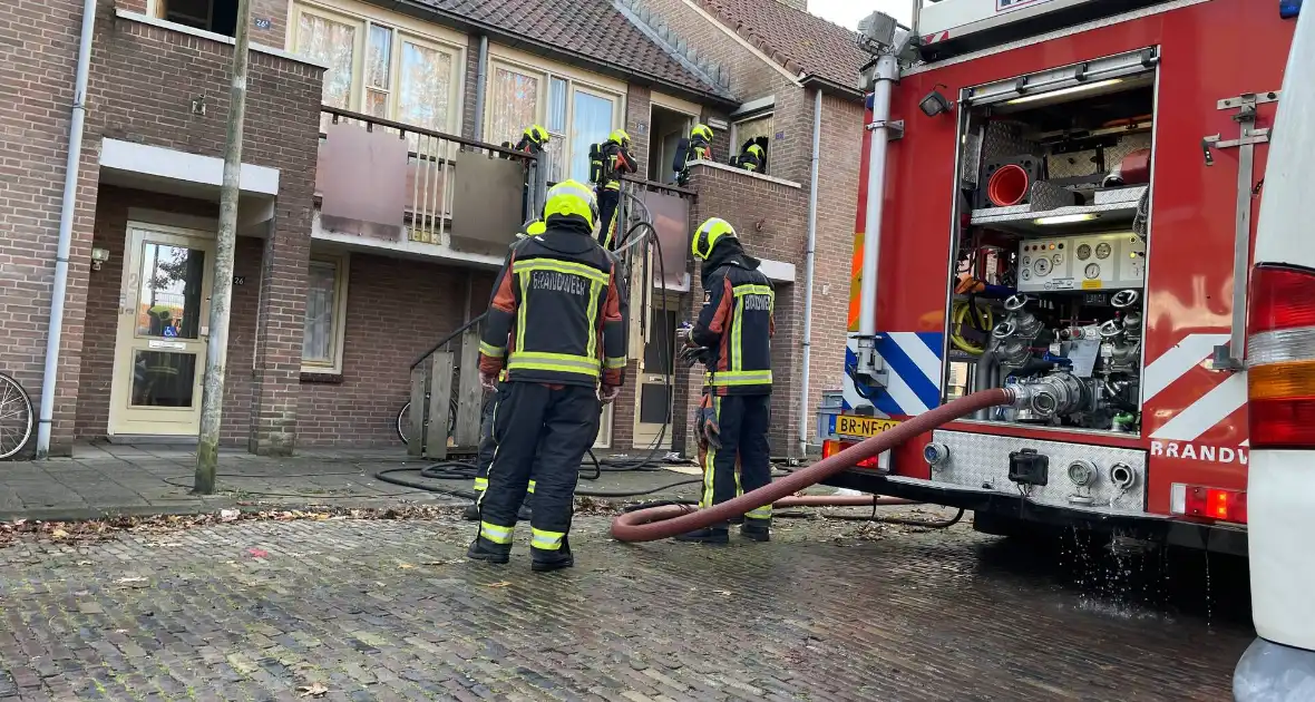 Deur open gezaagd bij brand