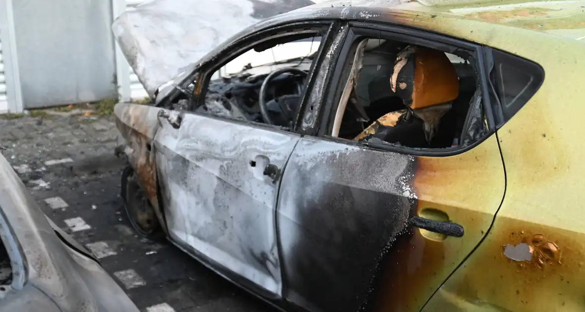Twee auto's verwoest bij flinke brand - Foto 16