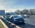 Ongeval tussen twee auto's op snelweg