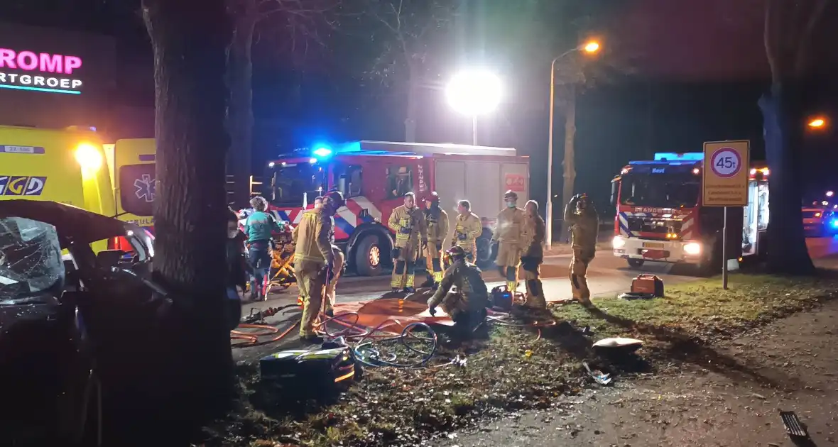 Automobilist ernstig gewond bij botsing tegen boom - Foto 1