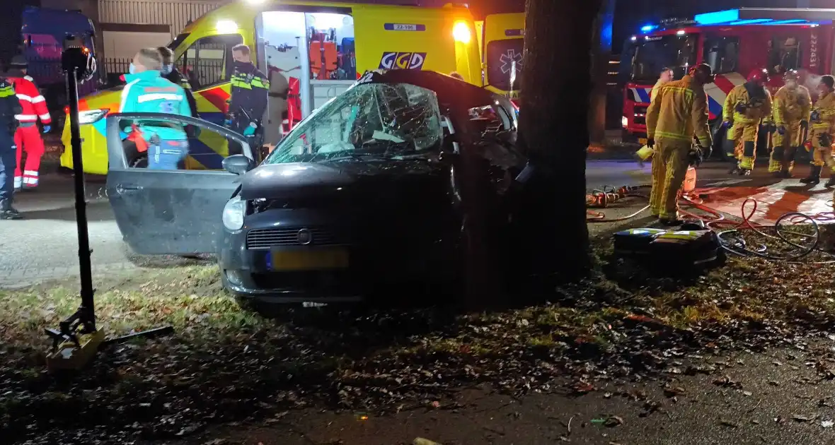 Automobilist ernstig gewond bij botsing tegen boom - Foto 2