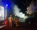 Veel rook door brand in auto