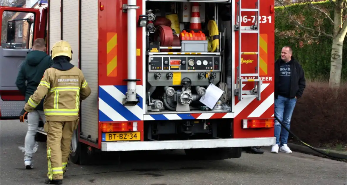 Brand ontstaan in schuur