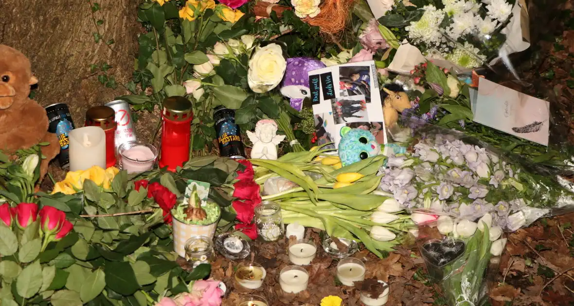 Bloemen en knuffels neergelegd voor overleden meisje - Foto 4