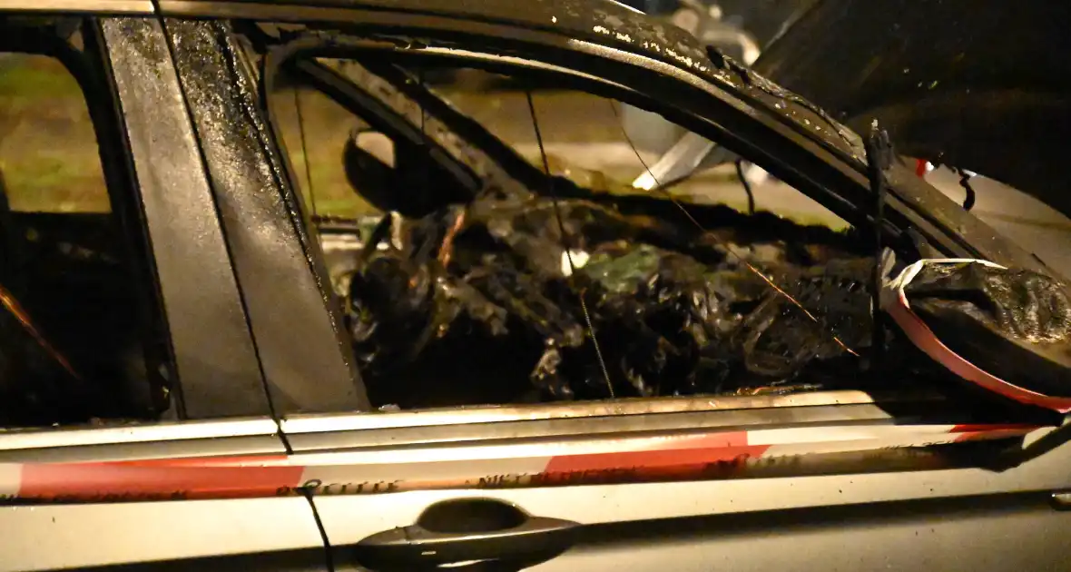 Geparkeerde auto verwoest door brand - Foto 1