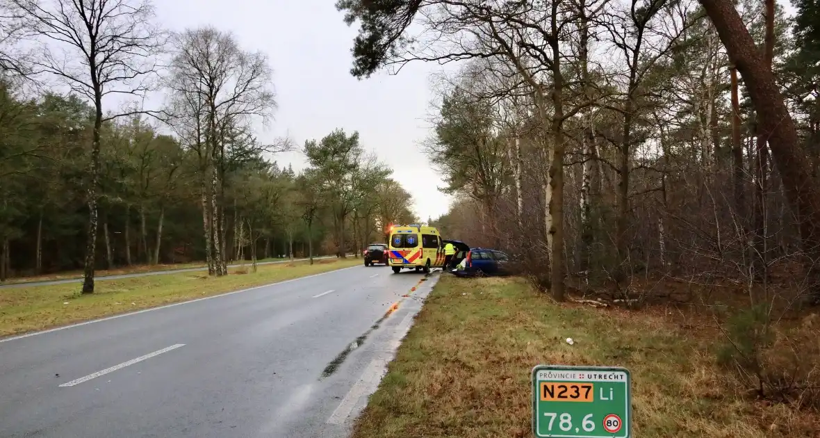 Automobilist raakt van de weg en botst tegen boom - Foto 1