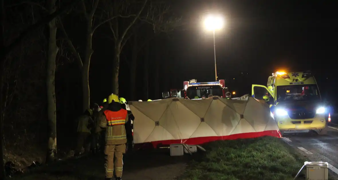 Automobilist overleden na botsing tegen boom - Foto 6