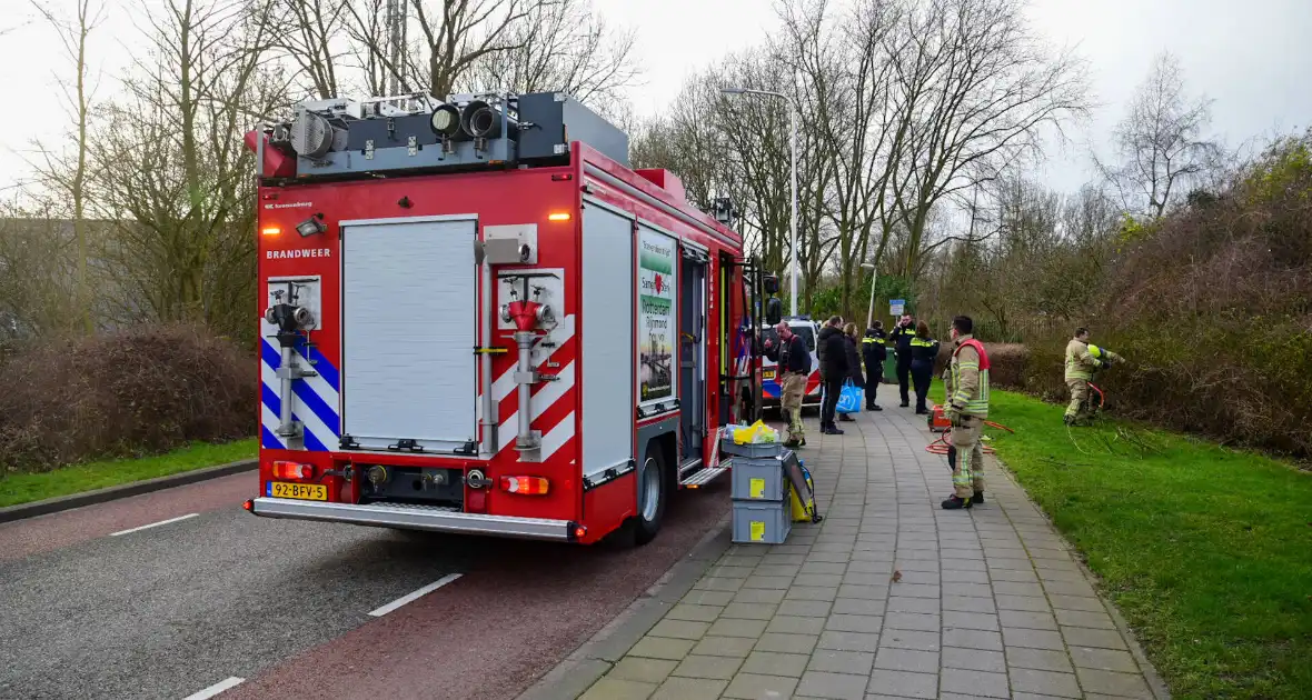 Brandweer redt ree uit hek - Foto 3