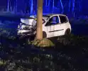 Automobilist belandt tegen boom