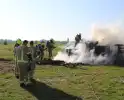 Veilingskratten vatten vlam in polder