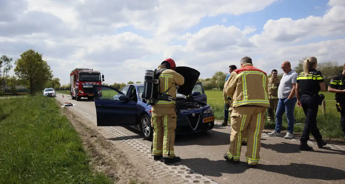 Auto weggesleept na brandschade