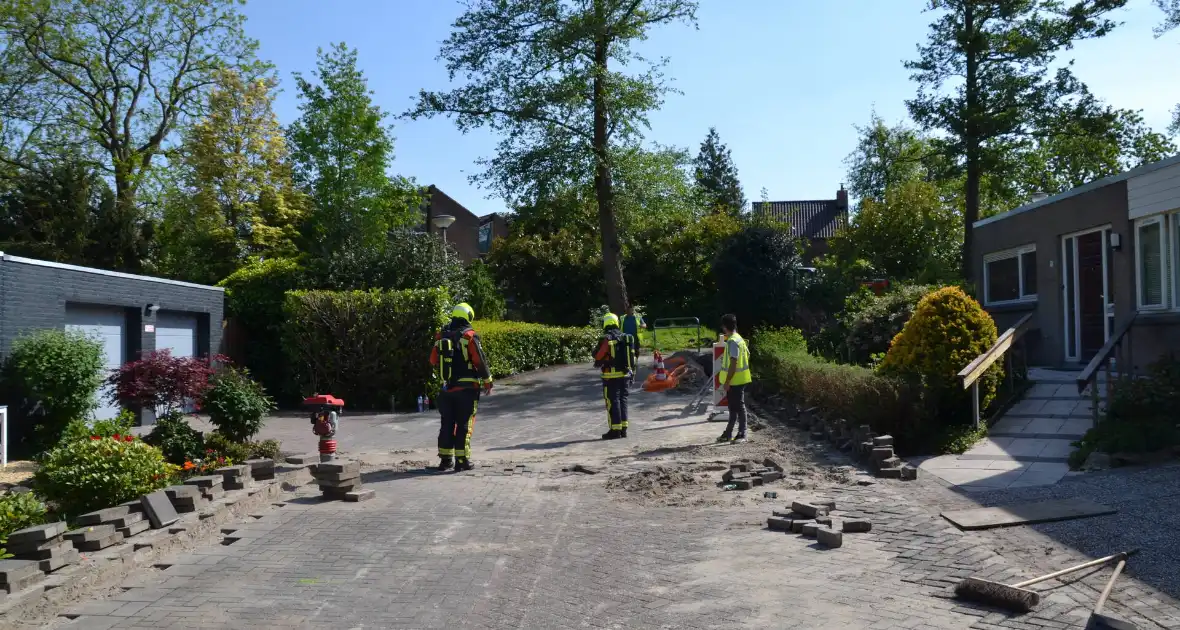 Straat afgezet door flinke gaslekkage in Groenswaard