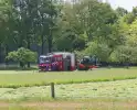 Boer blust zelf brand in tractor