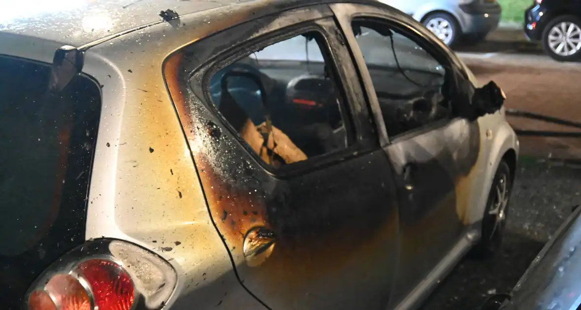Geparkeerd staande auto verwoest vanwege brand - Foto 32