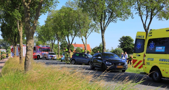 Auto frontaal op boom gebotst - Afbeelding 3