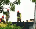 Brand op dak van woning