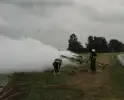 Rookontwikkeling vanwege brand in hooibalen