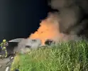 Treinverkeer stilgelegd vanwege brand in hooibalen